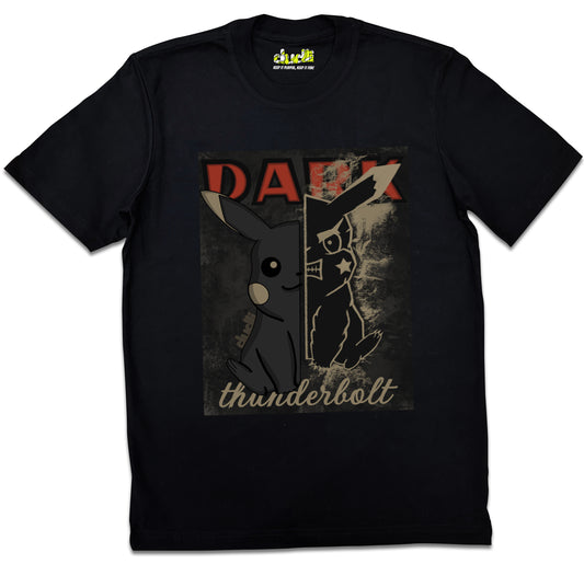 Dudli Playful Graphic Tshirts - Dark - Dark Thunderbolt - Flare - regular_fit