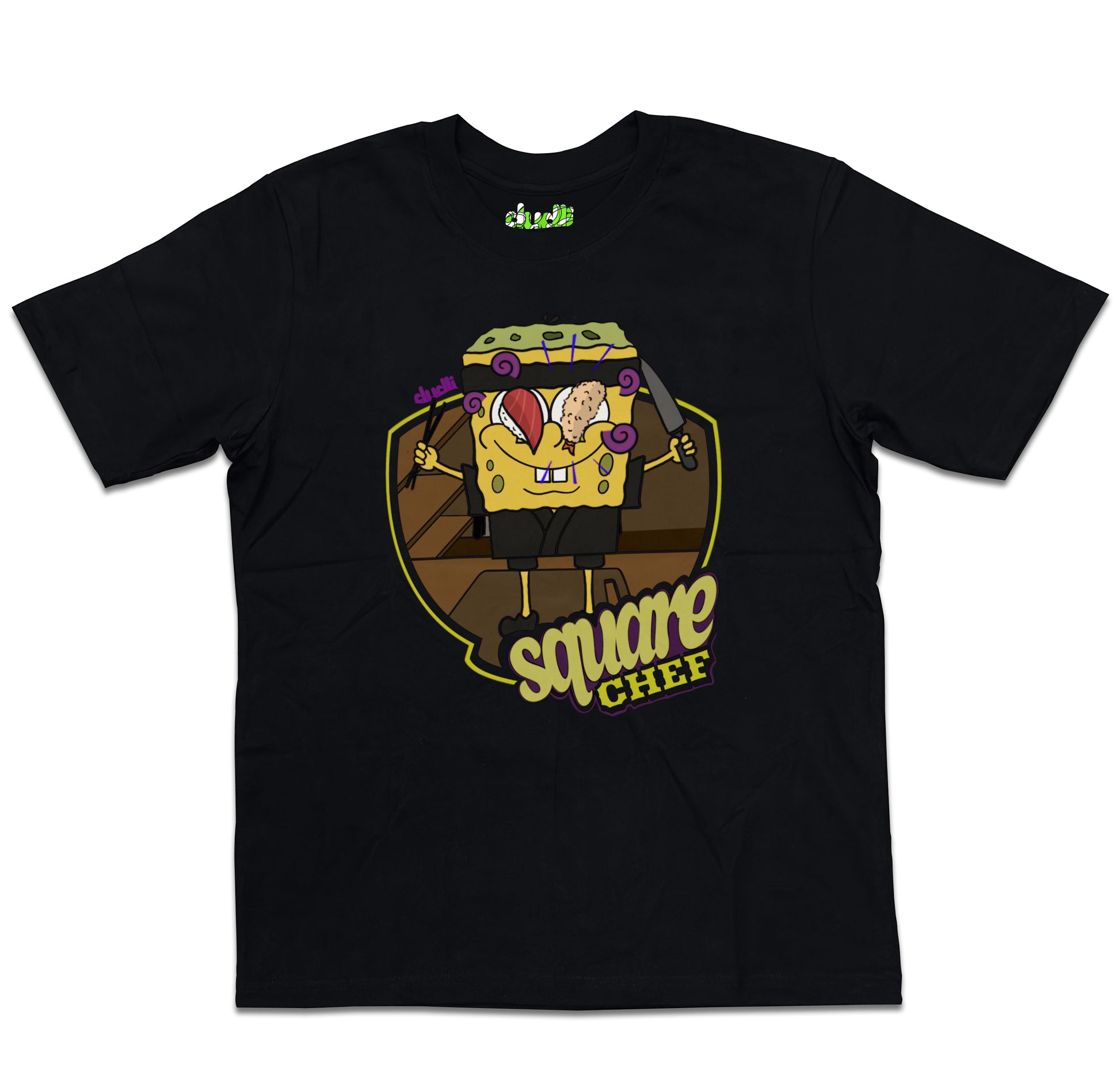 Dudli Playful Graphic Tshirts - Chefy - Square Chef - NIHON - oversized_fit