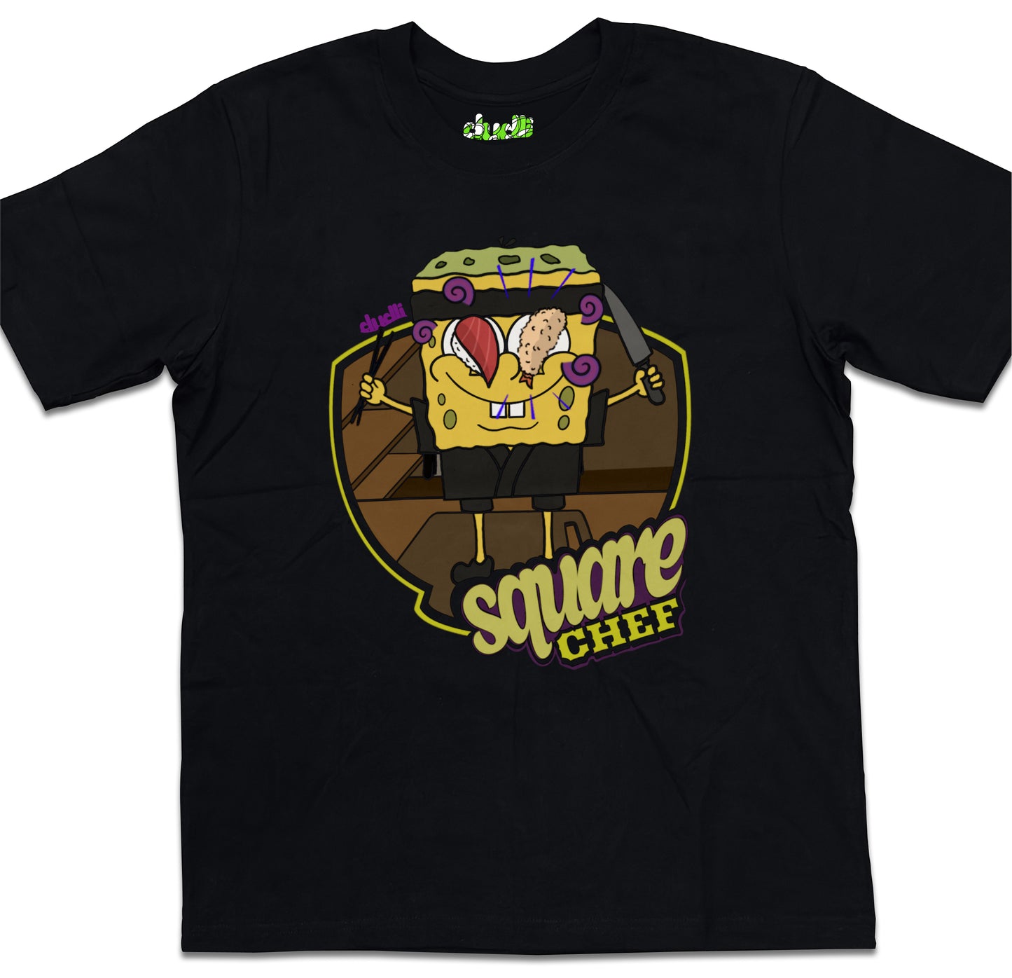Dudli Playful Graphic Tshirts - Chefy - Square Chef - NIHON - oversized_fit