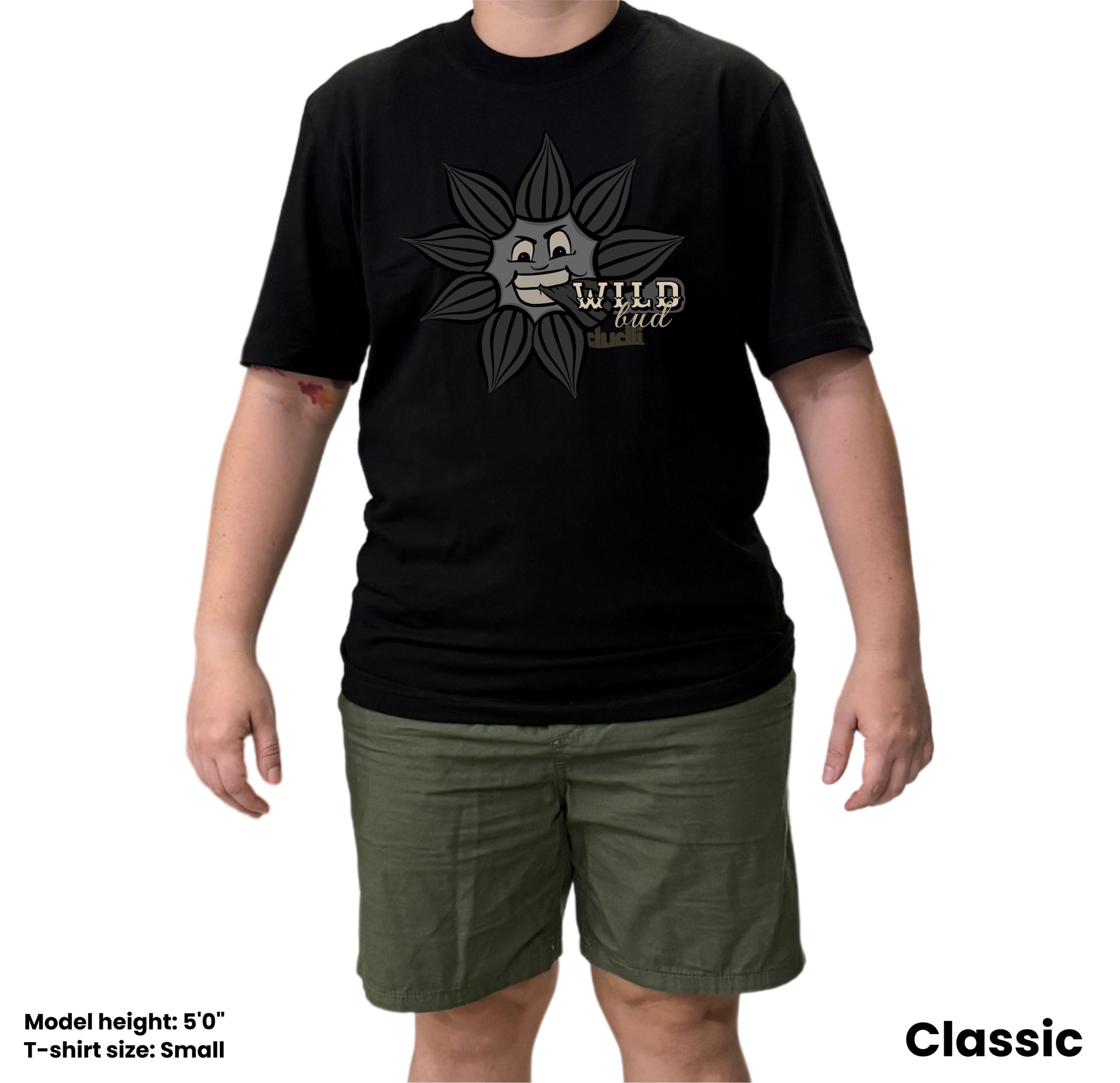 Dudli Playful Graphic Tshirts - Dark - Wild Bud - regular_fit