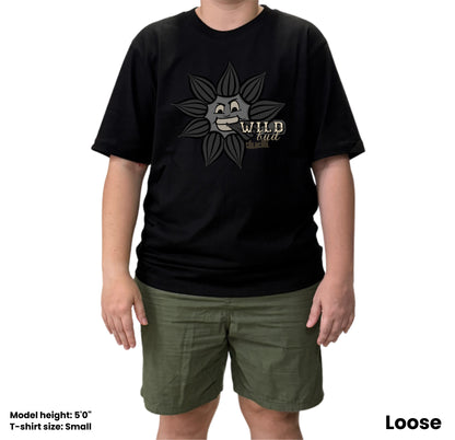 Dudli Playful Graphic Tshirts - Dark - Wild Bud - oversized_fit