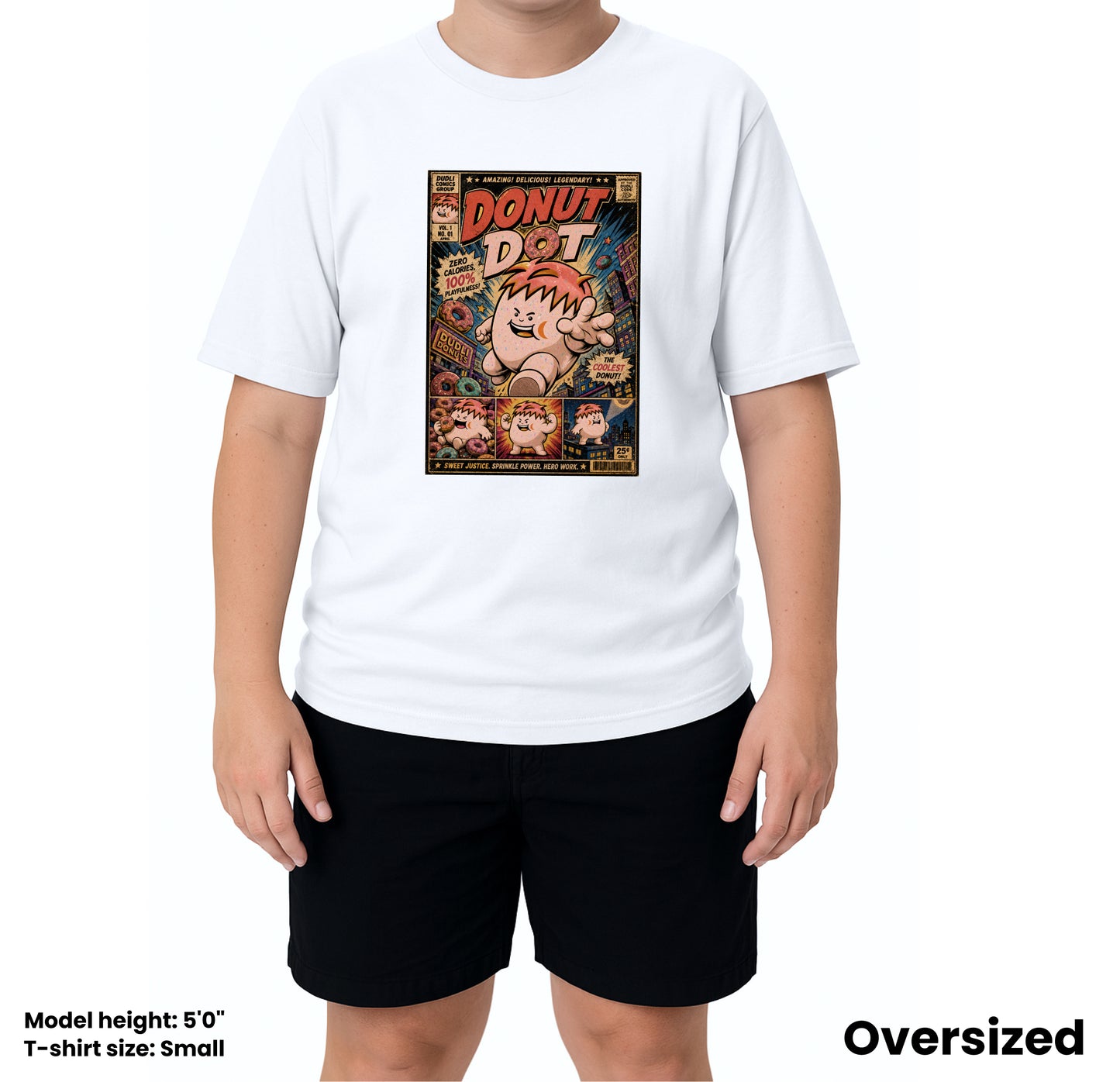 Donut Dot Comics - White oversized_fit