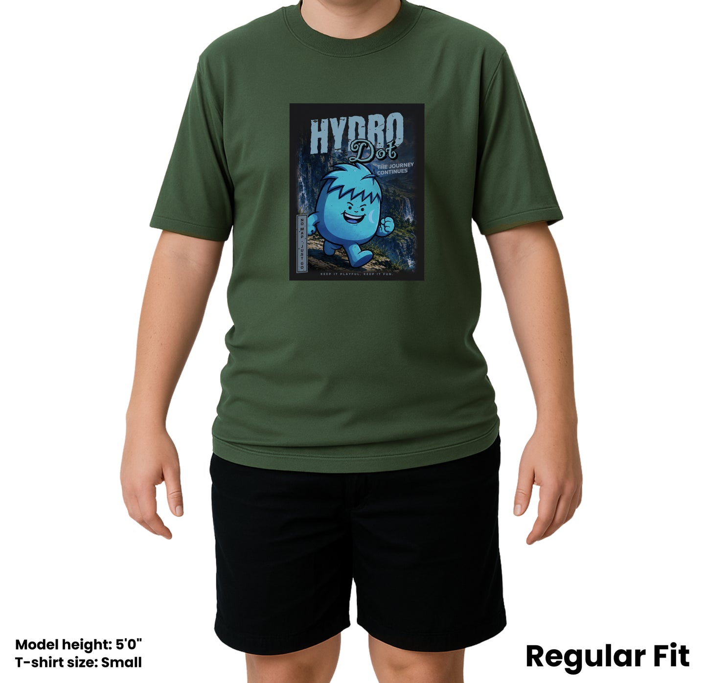 Hydro Dot Anime - Moss regular_fit