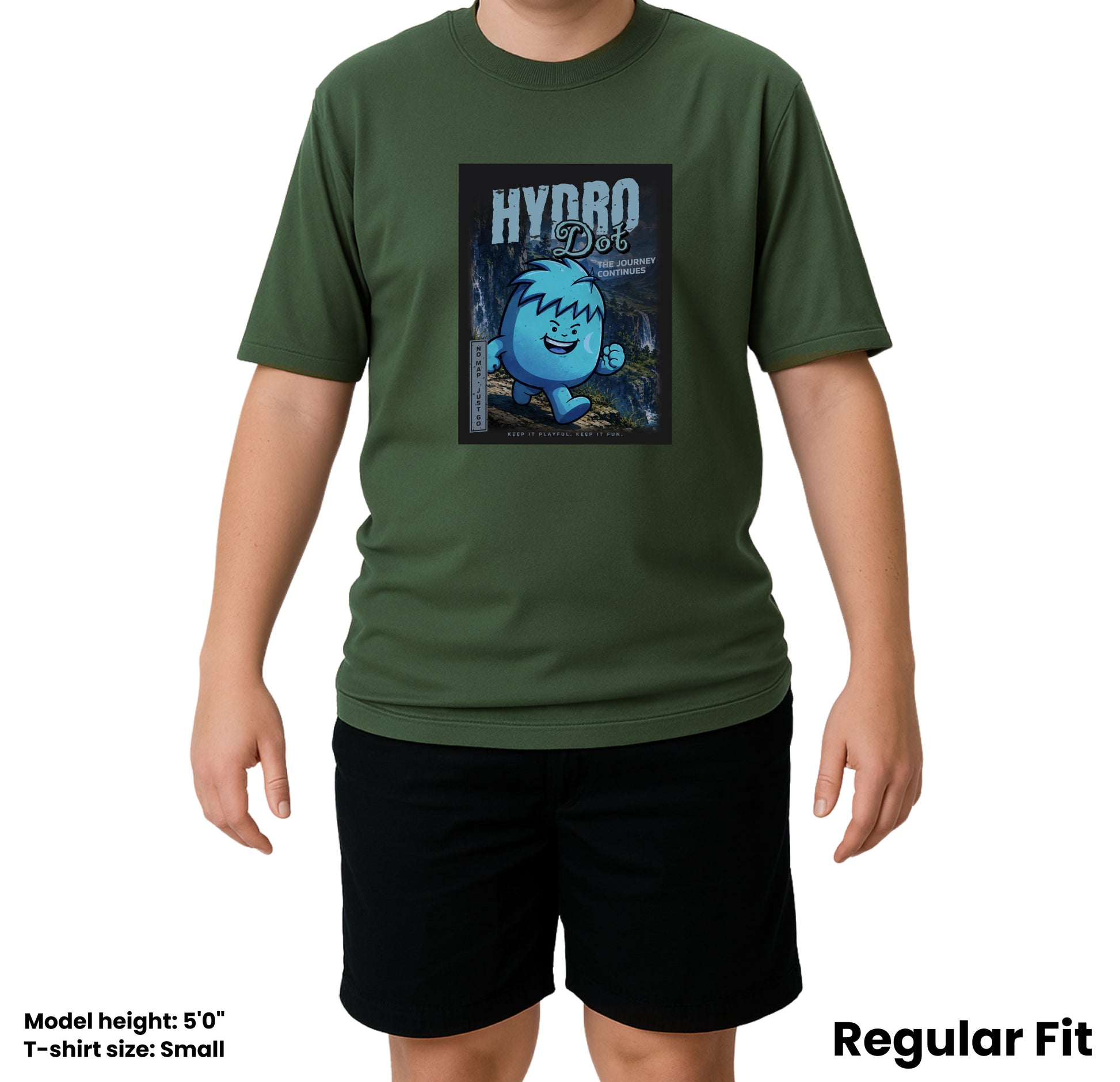 Hydro Dot Anime - Moss regular_fit