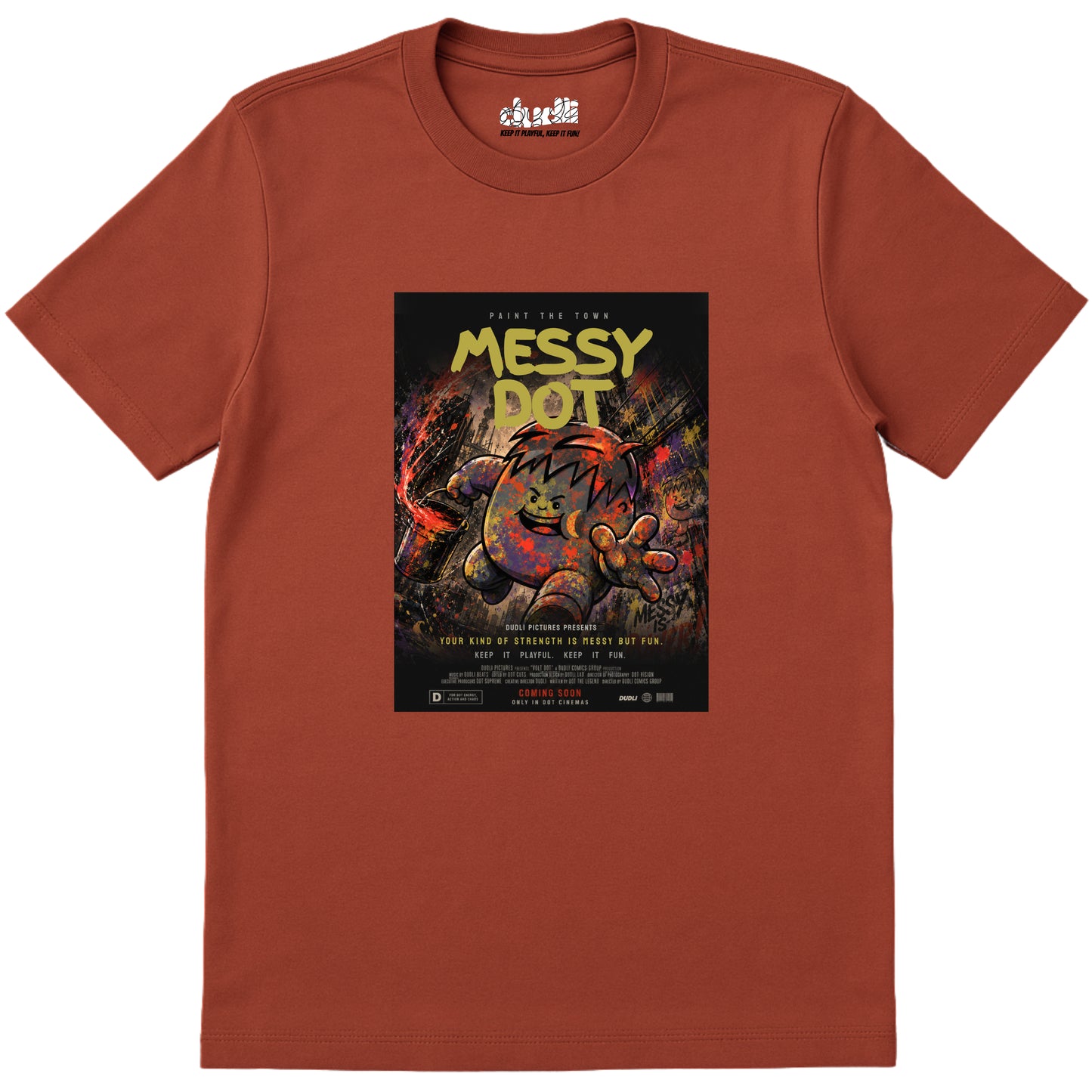 Messy Dot Movie - Brick regular_fit