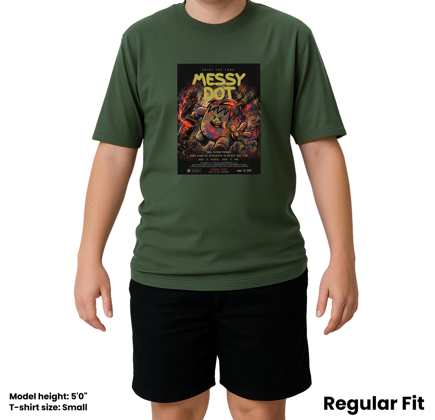 Messy Dot Movie - Moss regular_fit