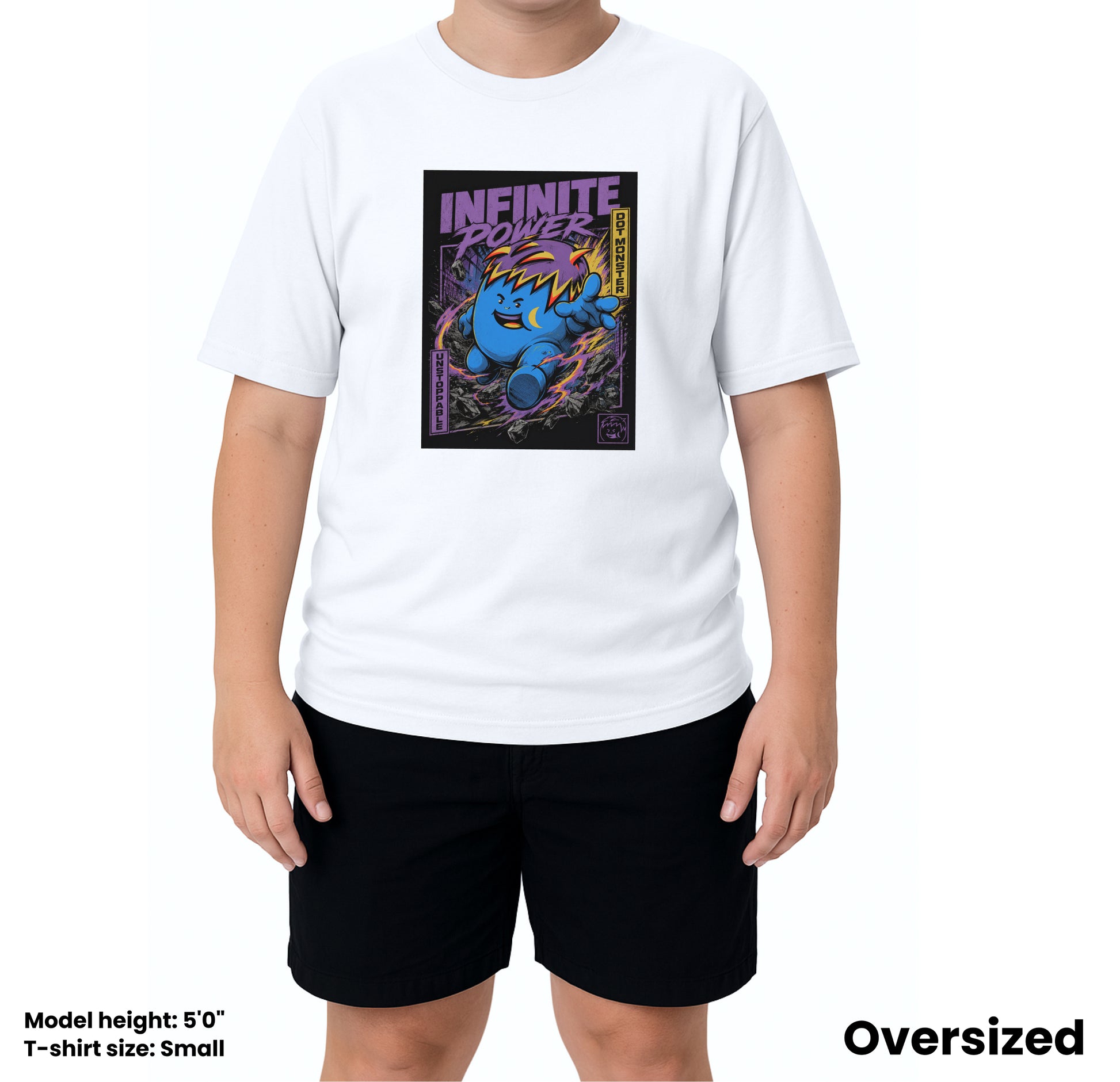 Volt Dot Anime - White oversized_fit