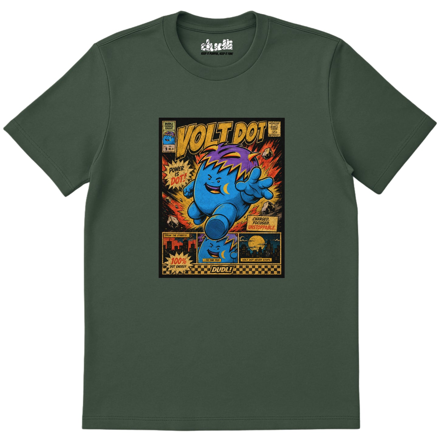 Volt Dot Comics - Moss - regular_fit