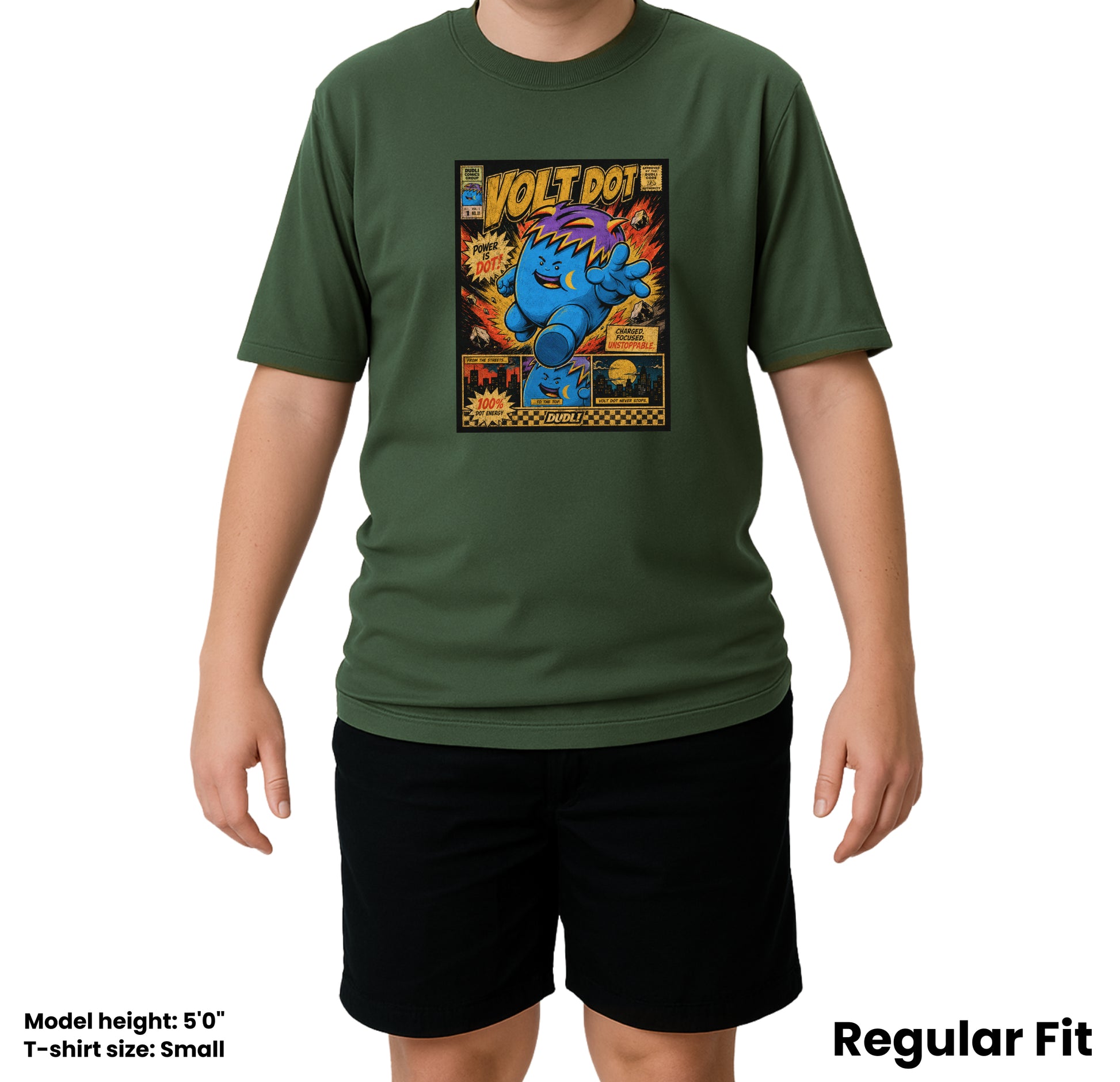 Volt Dot Comics - Moss - regular_fit