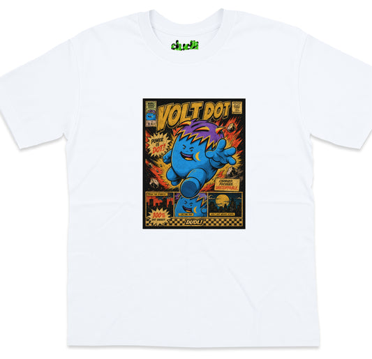 Volt Dot Comics - White oversized_fit