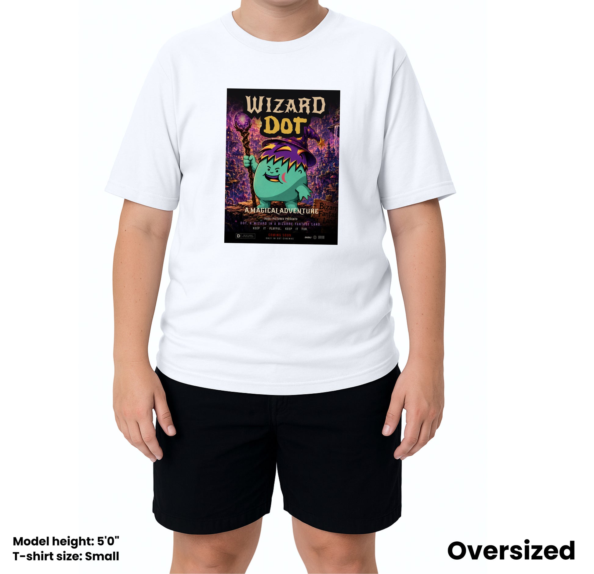 Wizard Dot Movie - White oversized_fit