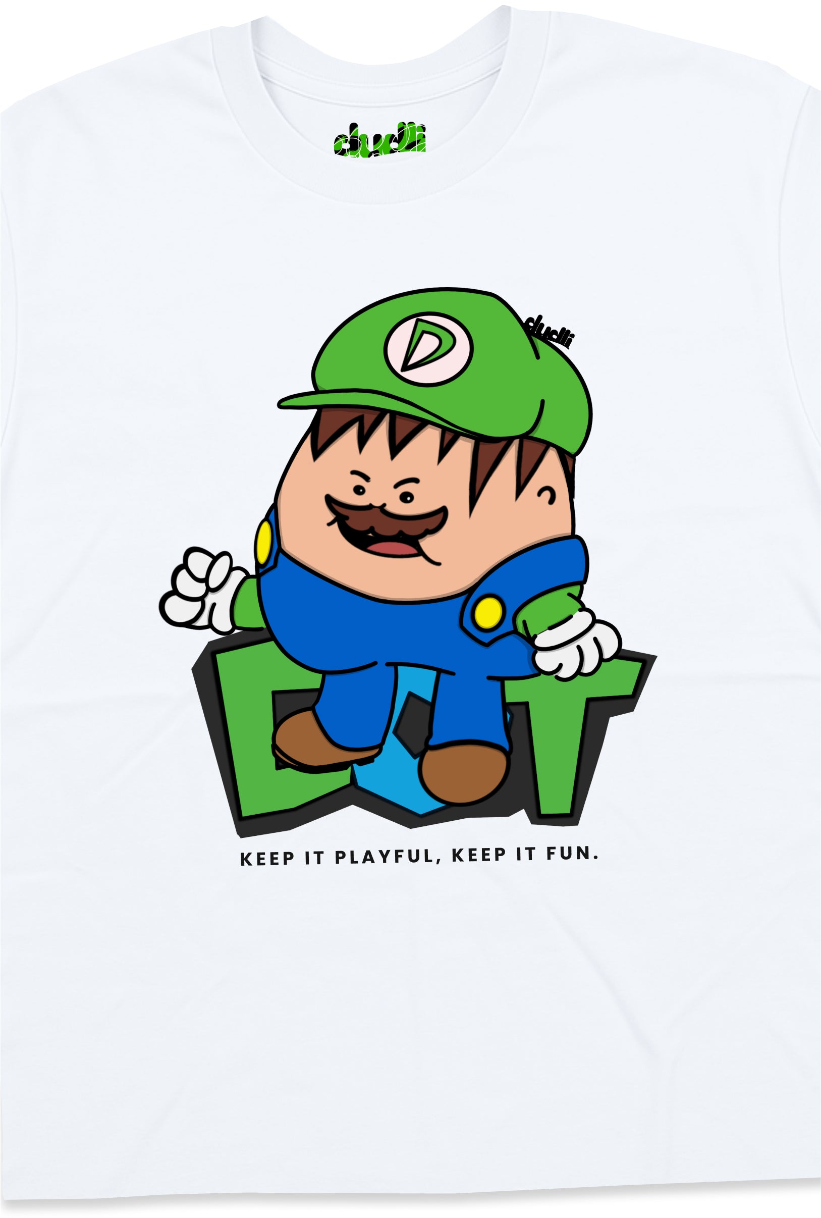 Dudli Playful Graphic T-shirts | Bro Dot (Dot Lab) - White - product_card