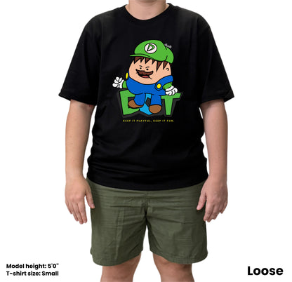 Dudli Playful Graphic Tshirts - Dot Lab Bro Dot - oversized_fit