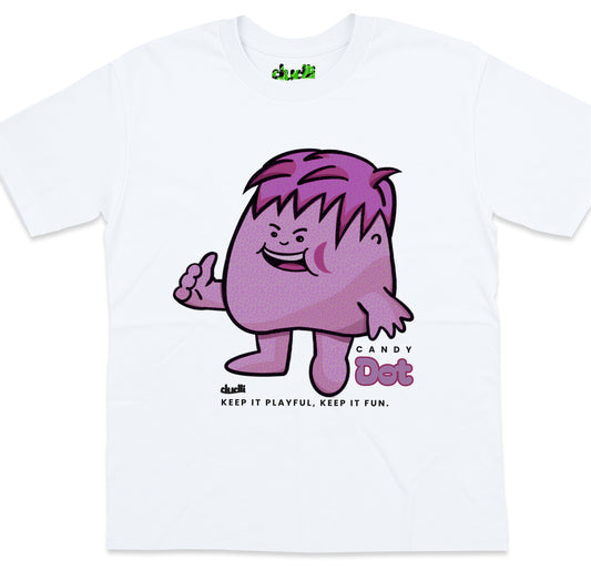 Dudli Graphic Tees - Candy Dot (Dot Lab) - White - oversized_fit