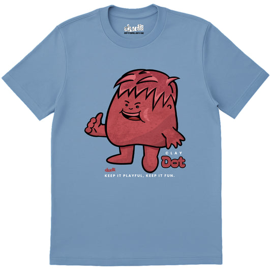 Dudli Playful Graphic Tshirts - Dot Lab Clay Dot - Sky - regular_fit