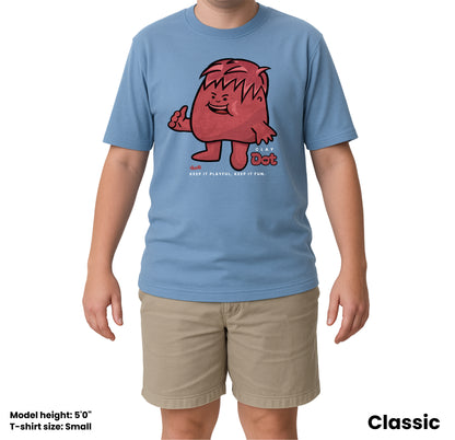 Dudli Playful Graphic Tshirts - Dot Lab Clay Dot - Sky - regular_fit