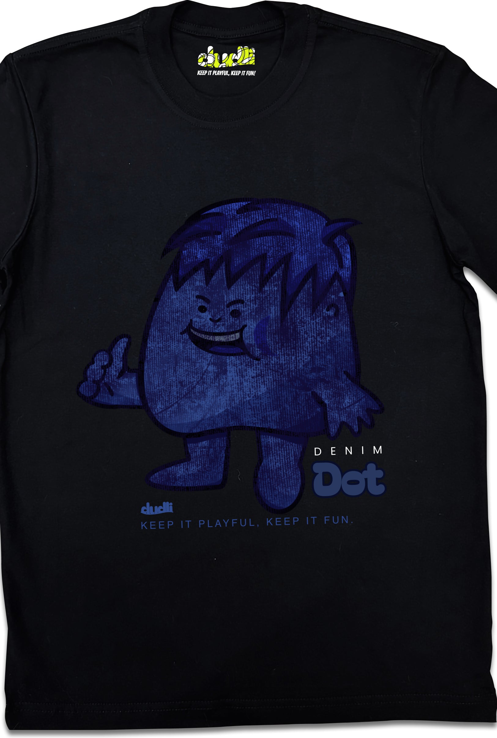 Dudli Playful Graphic Tshirts - Denim Dot - Dot Lab - product_card