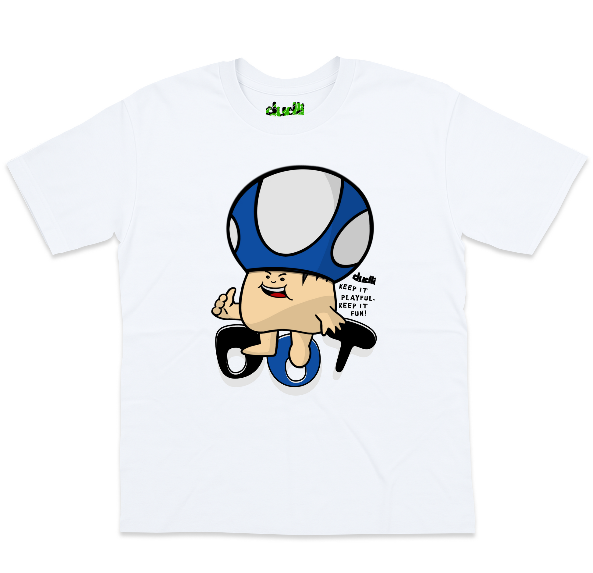 Dudli Graphic Tees - Mush Dot - Load | White - oversized_fit