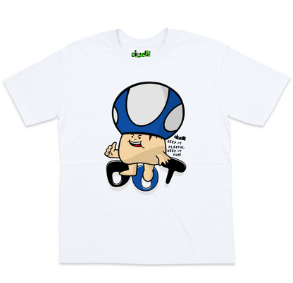 Dudli Graphic Tees - Mush Dot - Load | White - oversized_fit