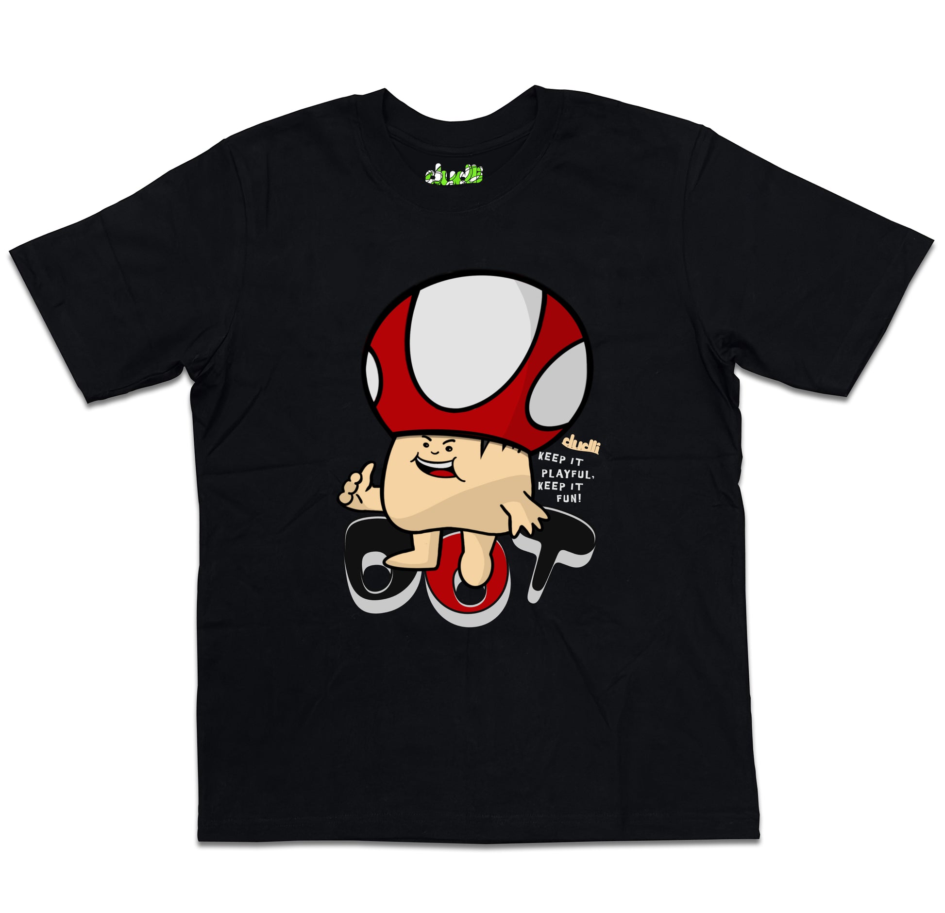 Dudli Playful Graphic Tshirts - Dot Lab Mush Dot - oversized_fit