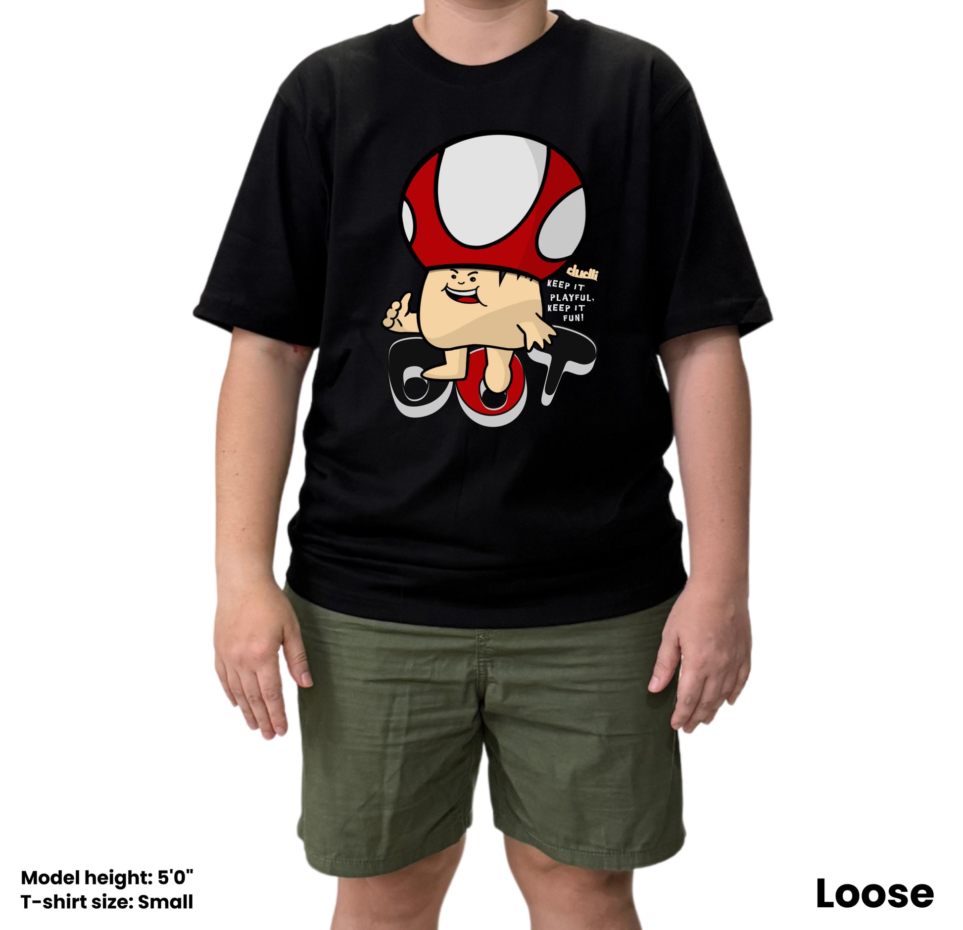 Dudli Playful Graphic Tshirts - Dot Lab Mush Dot - oversized_fit