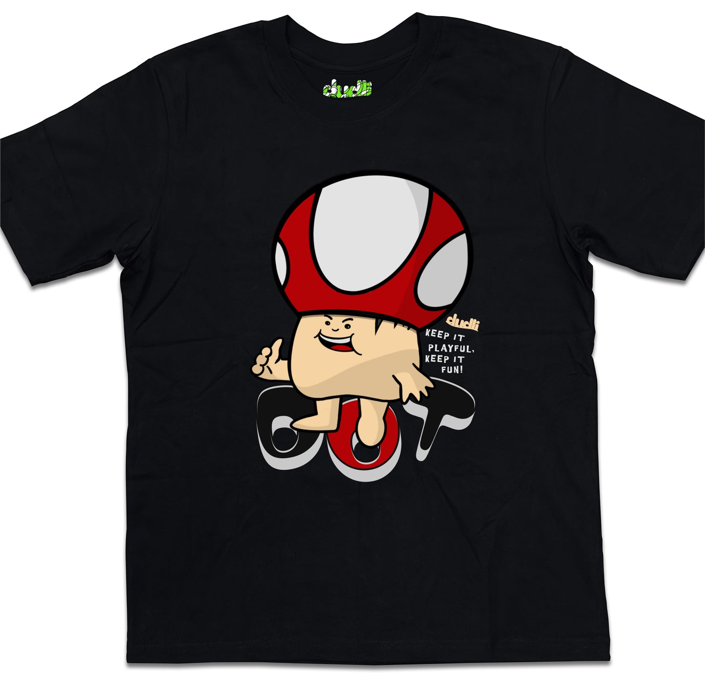 Dudli Playful Graphic Tshirts - Dot Lab Mush Dot - oversized_fit