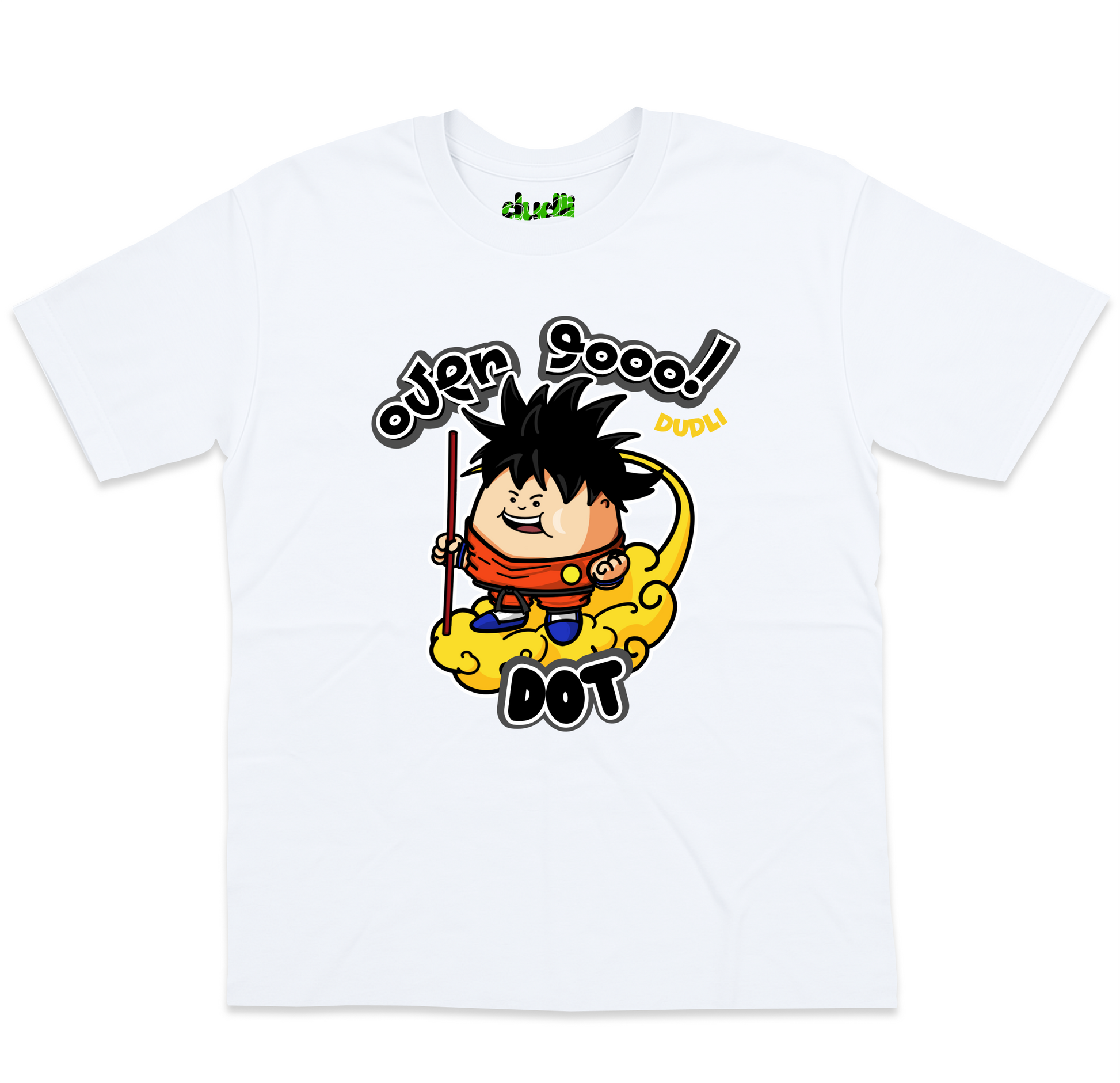 Dudli Playful Graphic Tees - Over 9K! Dot - White - oversized_fit
