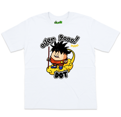 Dudli Playful Graphic Tees - Over 9K! Dot - White - oversized_fit