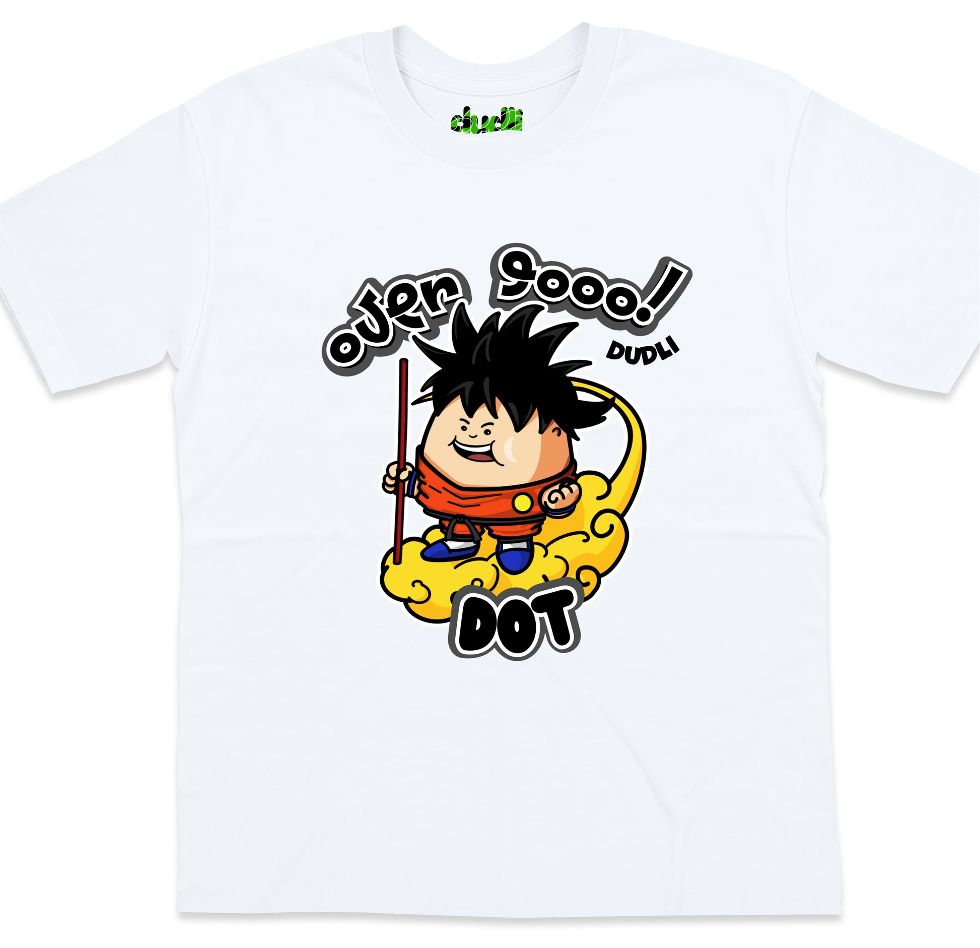 Dudli Playful Graphic Tees - Over 9K! Dot - White - oversized_fit