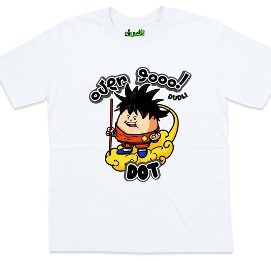 Dudli Playful Graphic Tees - Over 9K! Dot - White - oversized_fit