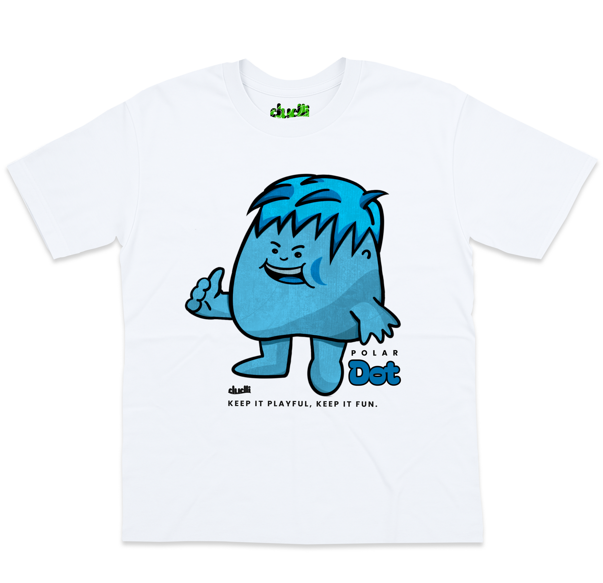 Dudli Playful Graphic T-shirts - Dot Lab - Polar Dot (Dot Lab) - White - oversized_fit