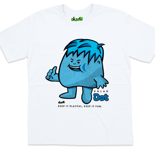 Dudli Playful Graphic T-shirts - Dot Lab - Polar Dot (Dot Lab) - White - oversized_fit