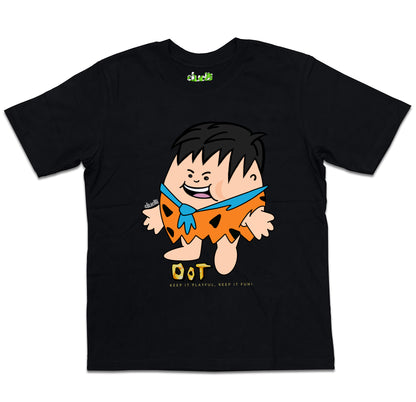 Dudli Playful Graphic Tshirts - Stone Age Dot - Dot Lab - oversized_fit