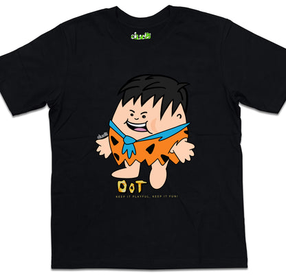 Dudli Playful Graphic Tshirts - Stone Age Dot - Dot Lab - oversized_fit