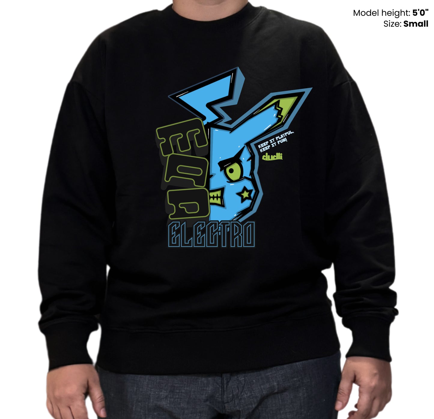 Dudli Graphic Sweatshirt - MAD ELECTRO - Arctic Charge
