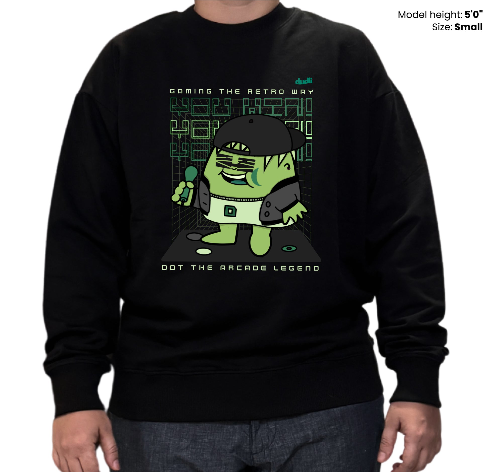 Dudli Graphic Sweatshirt - Arcade Legend - Night Glitch