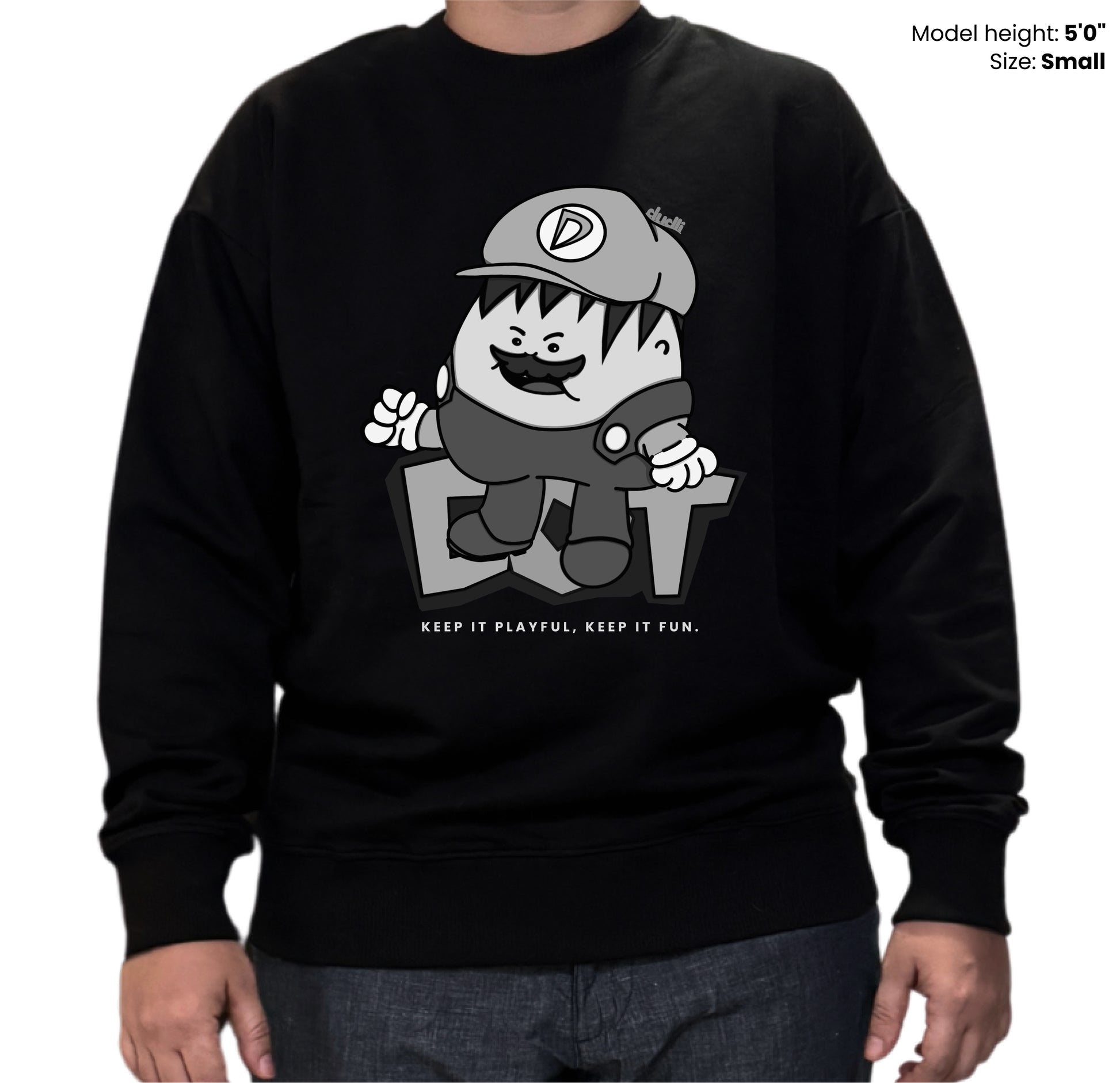 Dudli Graphic Sweatshirt - Super Dot - Snow Screen (Dot Lab)