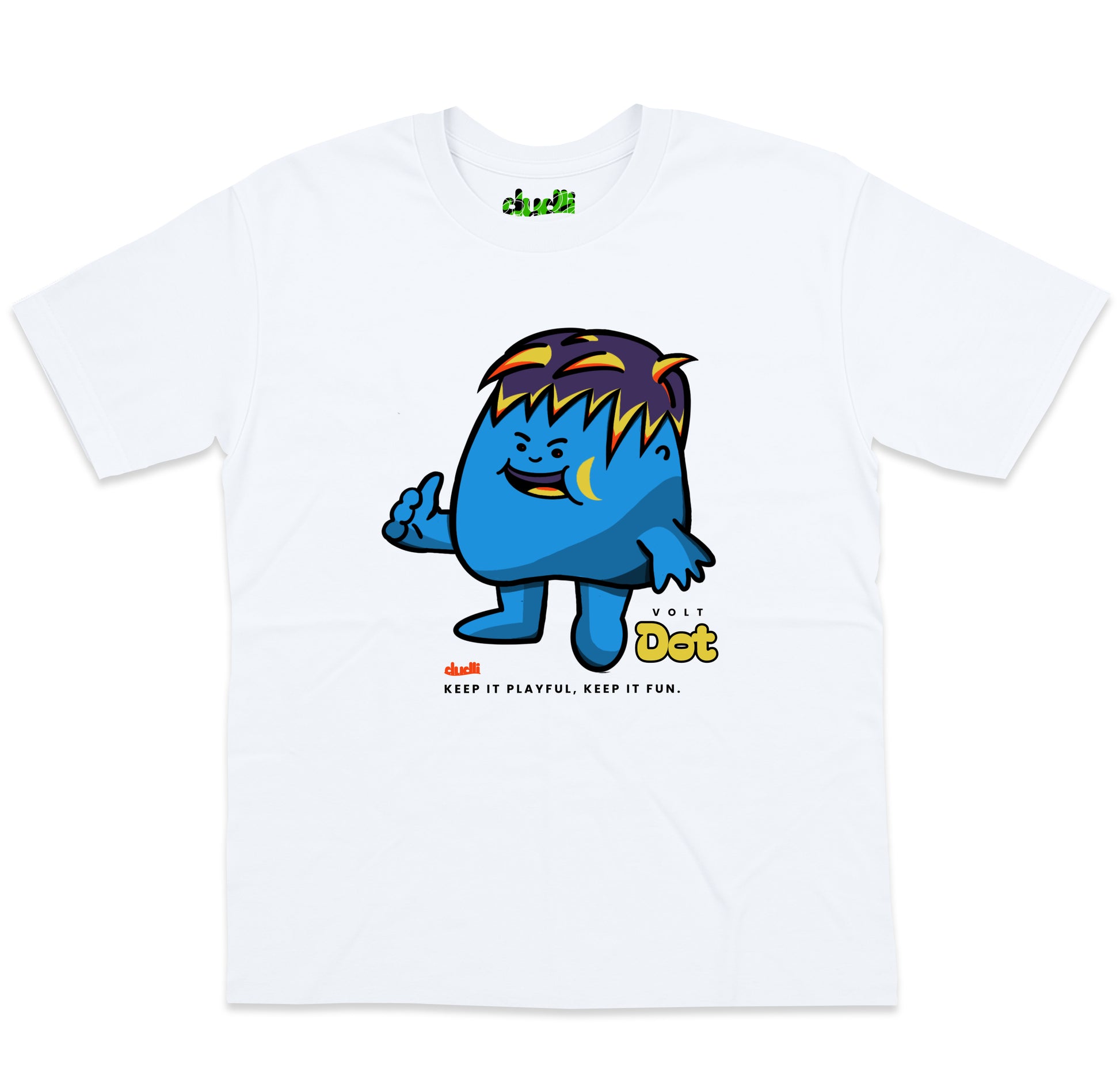Dudli Playful Graphic Tshirts - Dot Lab Volt Dot - Black - oversized_fit