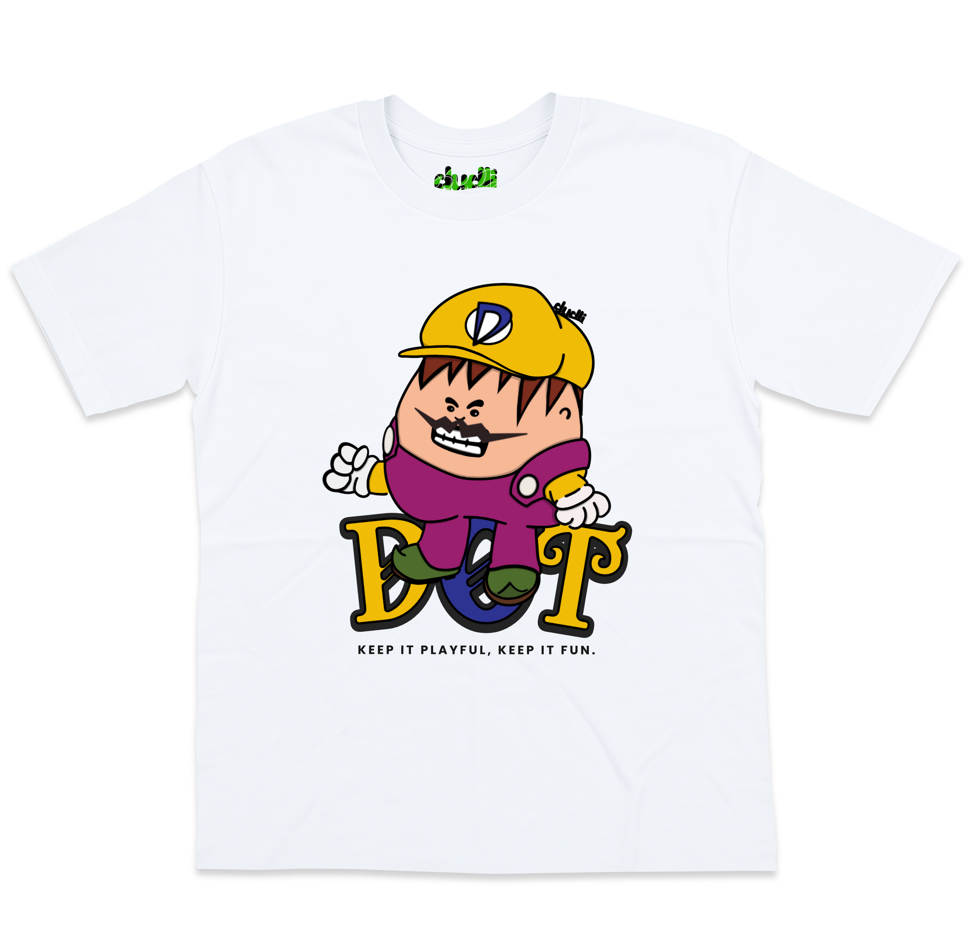 Dudli Playful Graphic T-shirts | War Dot (Dot Lab) - White - oversized_fit