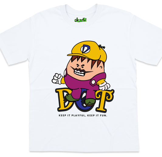 Dudli Playful Graphic T-shirts | War Dot (Dot Lab) - White - oversized_fit