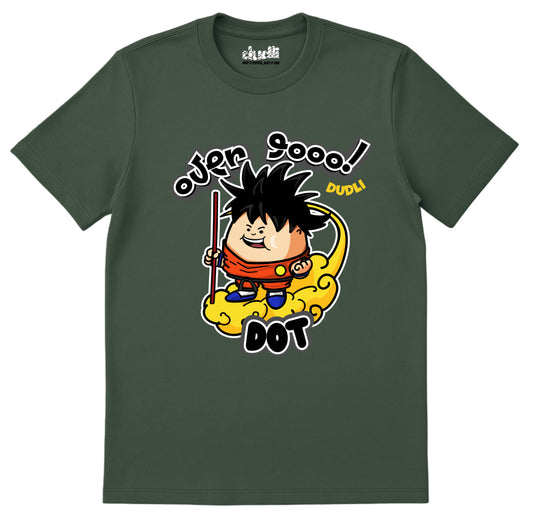 Dudli Playful Graphic Tshirts - Over 9k! Dot | Moss - regular_fit