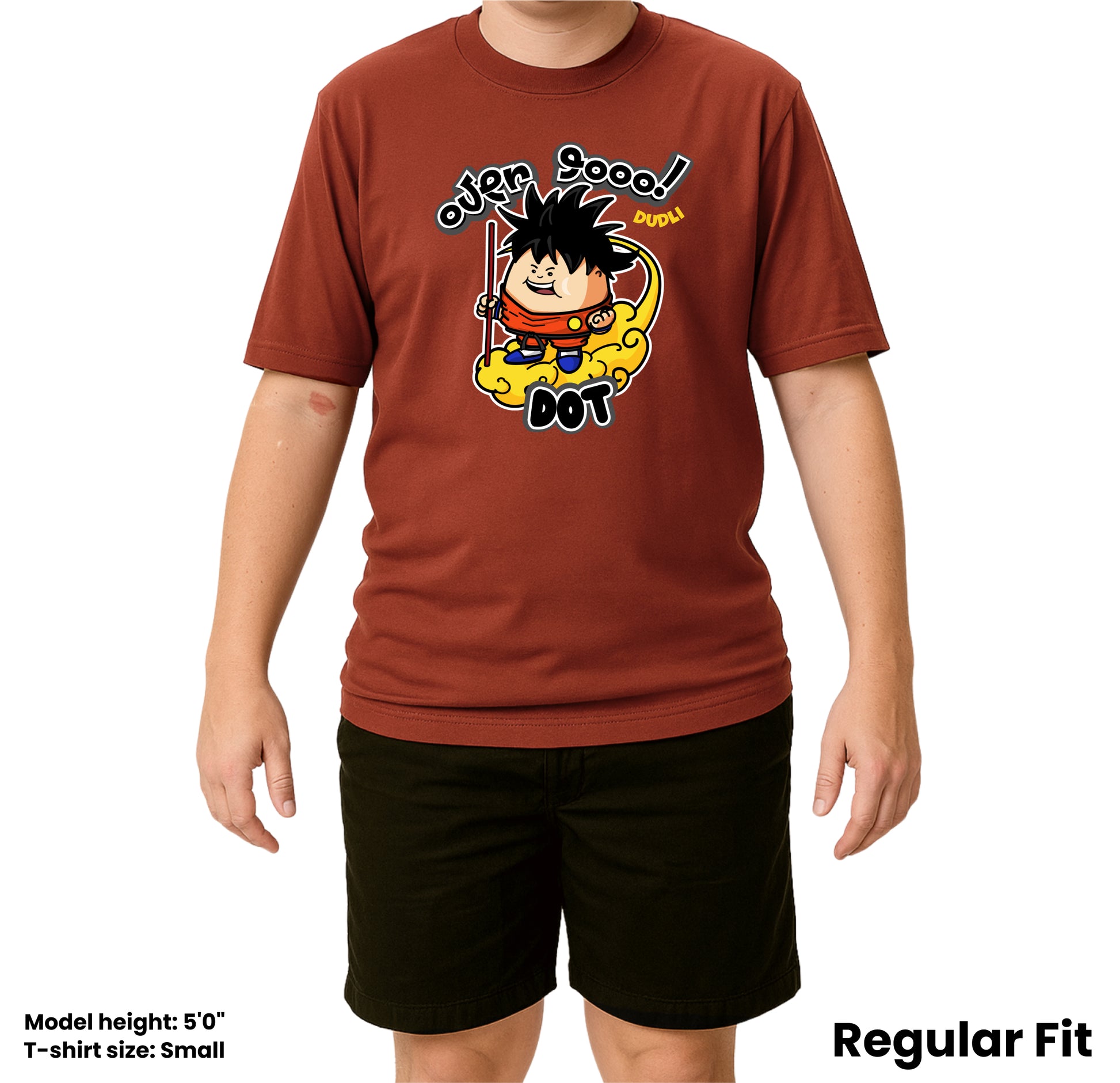 Dudli Playful Graphic Tshirts - Over 9k! Dot | Brick - regular_fit