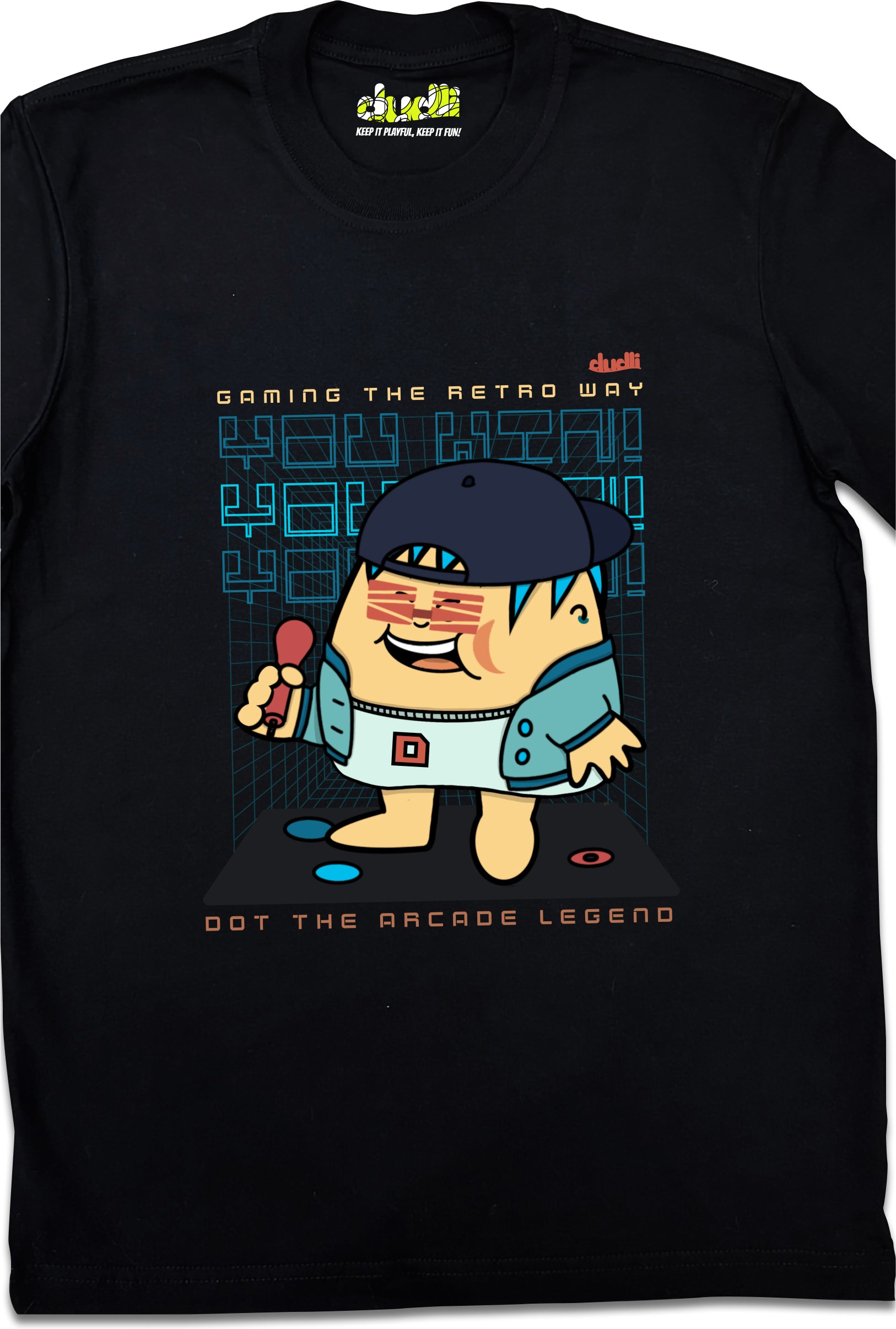 Dudli Playful Graphic Tshirts - Arcade Legend - Neon Clash - product_card