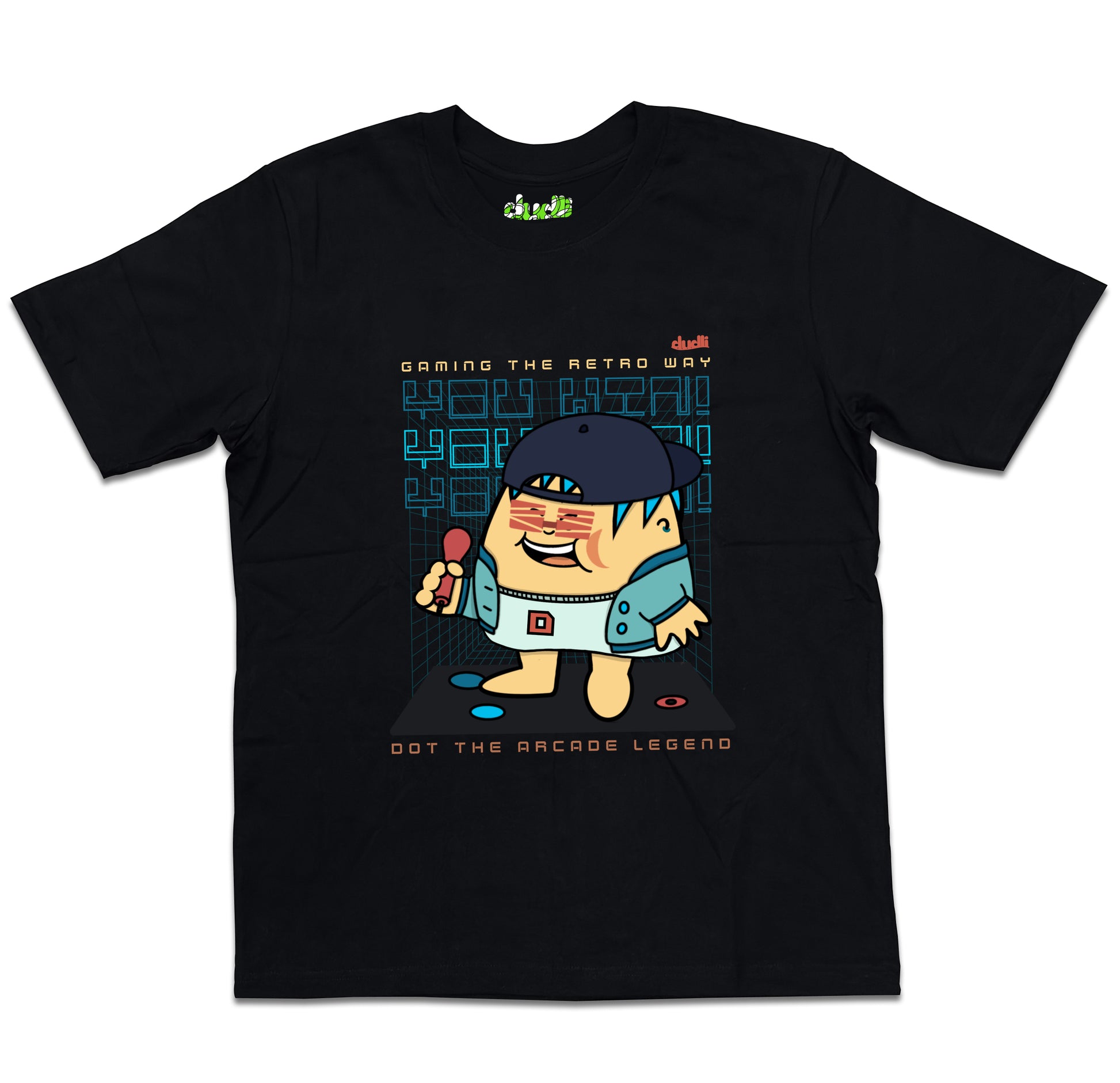 Dudli Playful Graphic Tshirts - Arcade Legend - Neon Clash - oversized_fit