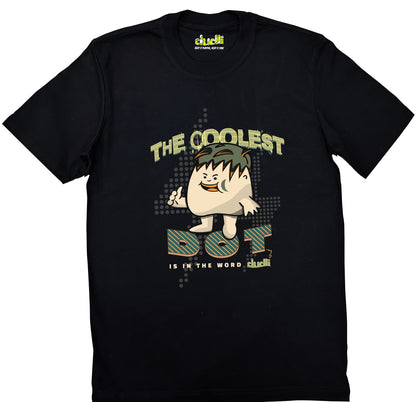 Dudli Playful Graphic Tshirts - The Coolest Dot - Electric Lime - regular_fit