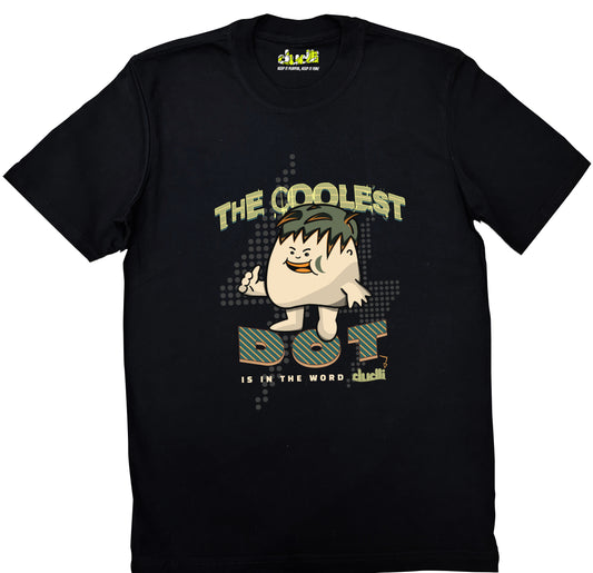 Dudli Playful Graphic Tshirts - The Coolest Dot - Electric Lime - regular_fit