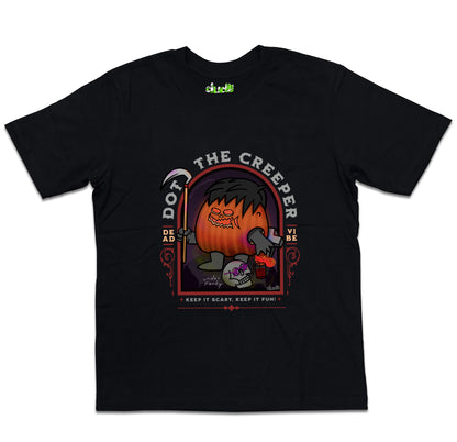 Dudli Graphic Tees - Dot the Creeper - Black - oversized_fit