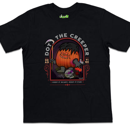 Dudli Graphic Tees - Dot the Creeper - Black - oversized_fit