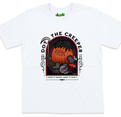 Dudli Graphic Tees - Dot the Creeper - White - oversized_fit