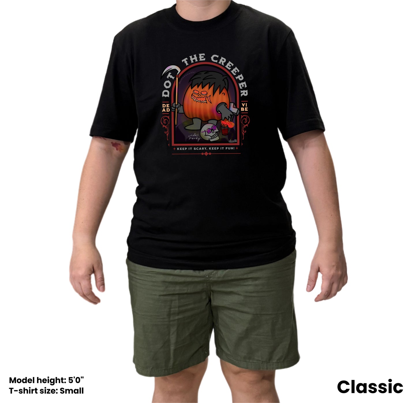 Dudli Graphic Tees - Dot the Creeper - Black - regular_fit